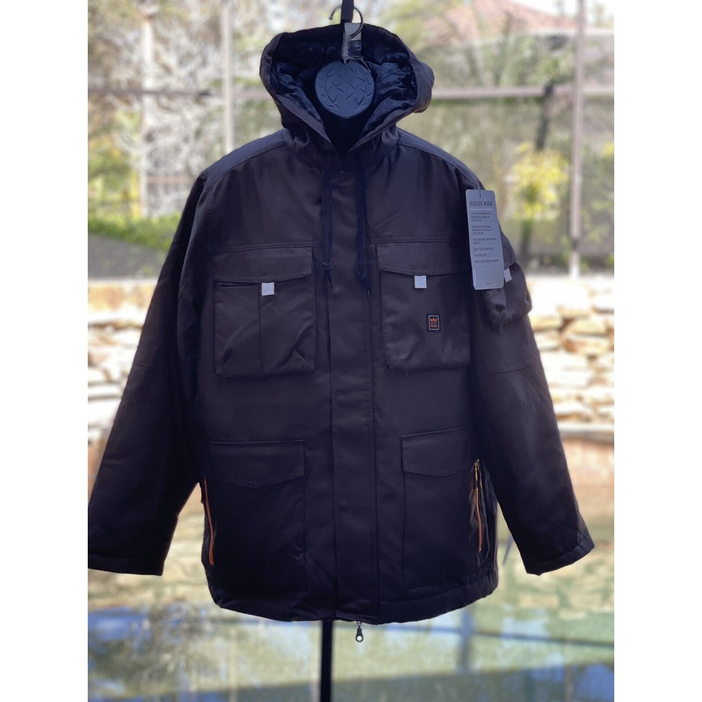 Walls Modern Work Insulated Hooded Coat Men's M Brown NWT